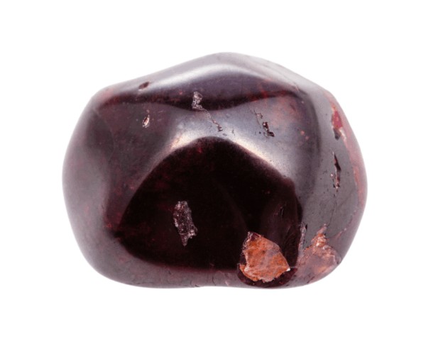 photo of a polished garnet stone