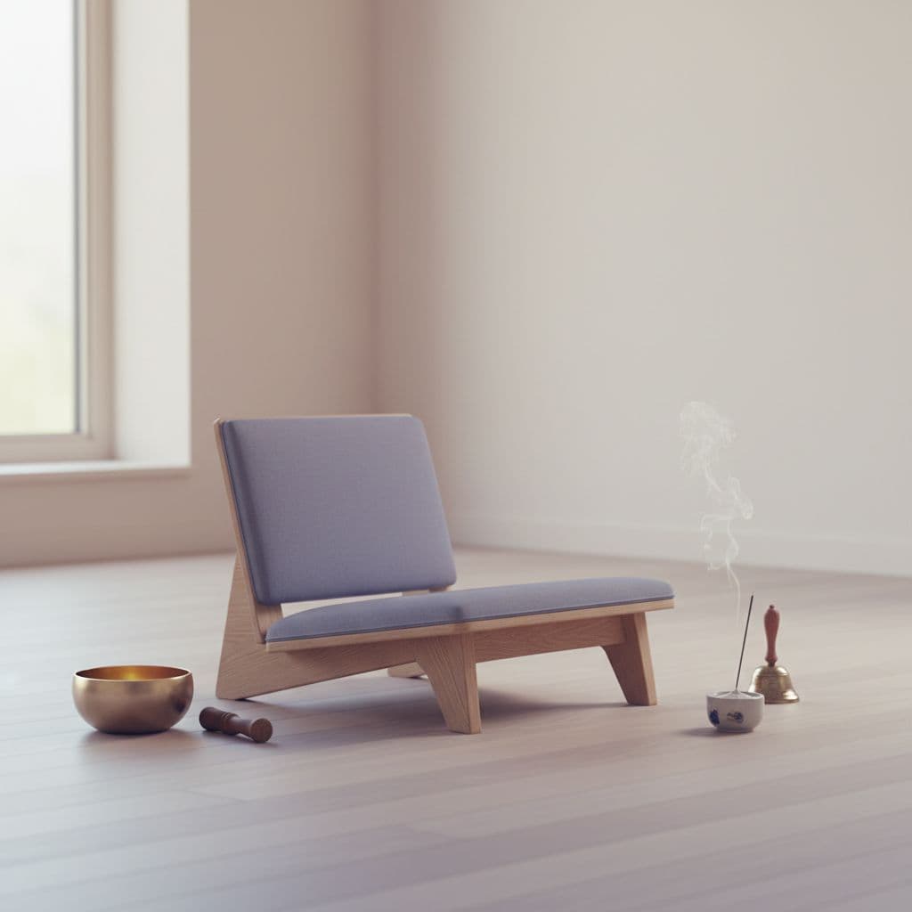 illustration of one style of meditation chair/ seat