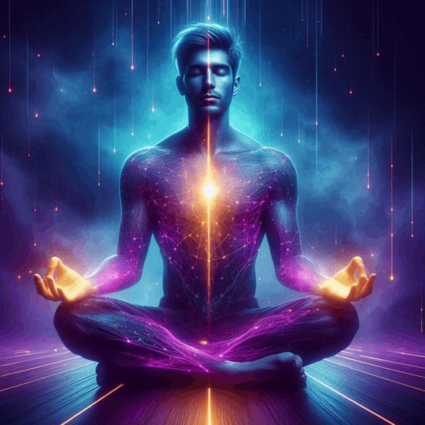 guy in a meditative position