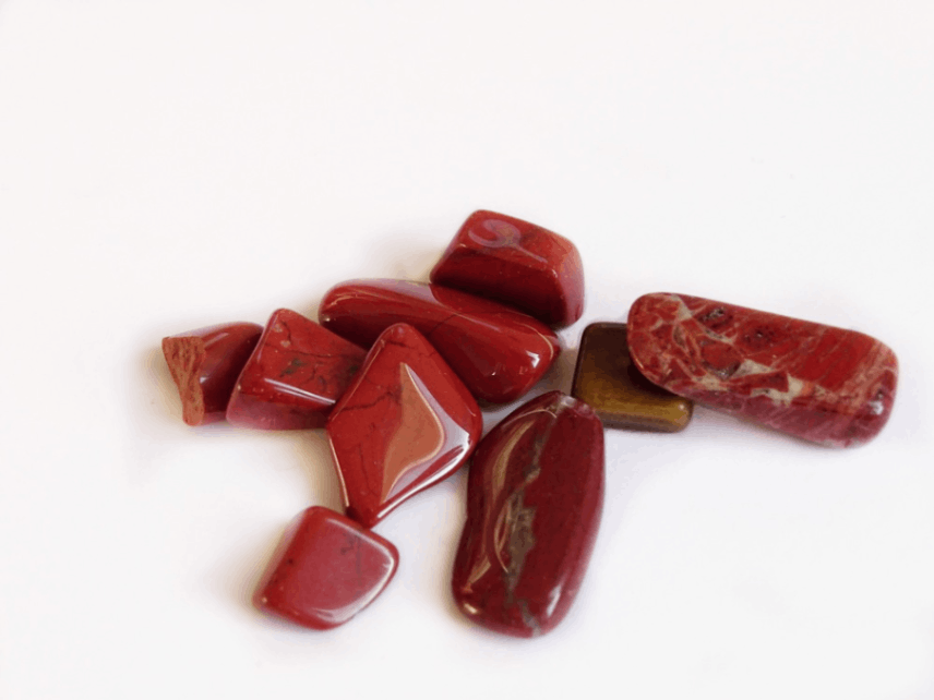Red jasper stones