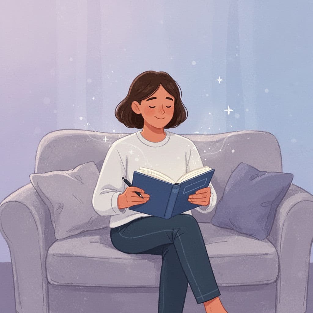 illustration of a person reading a book on Discover Your Inner Strength