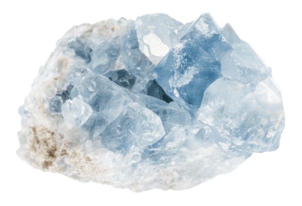 Celestine crystal rough form