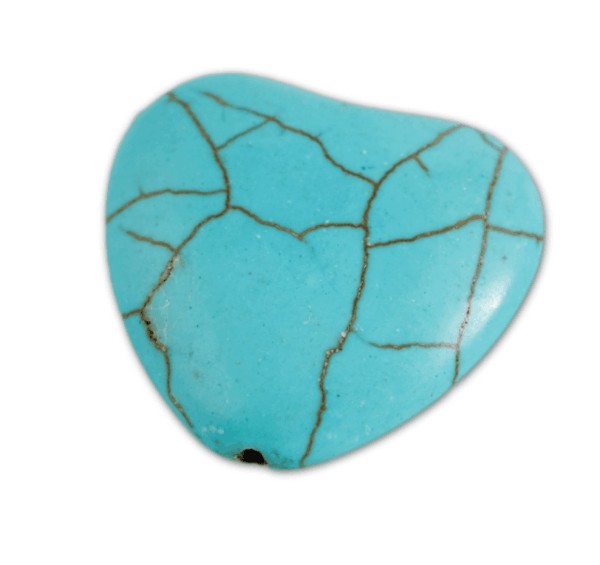 Turquoise stone tumbled and heart shaped