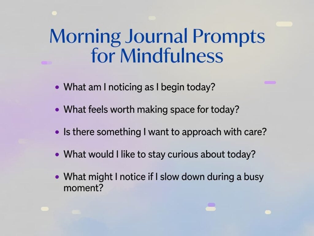 Morning Journal Prompts for Mindfulness